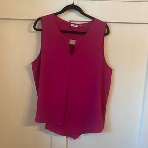 DKNYC Fuchsia Sleeveless Blouse